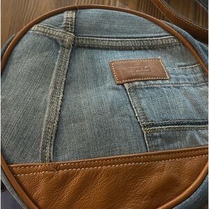 Myra bags denim collection round denim bag nwot matching backpack listed!